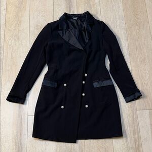 Venus Black Double Breasted Blazer Coat Women’s Size 12